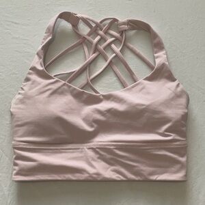 Lululemon Pink Energy Longline Sports Bra